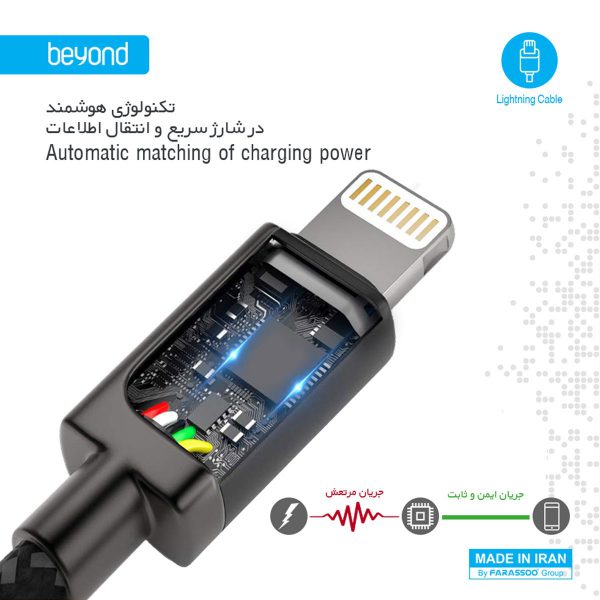کابل تبدیل USB به لایتنینگ بیاند مدل BA-341 طول 1 متر - تصویر 2