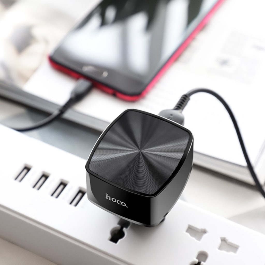 شارژر فست شارژ HOCO C70A QC3.0 + کابل میکرو یو اس بی - تصویر 5