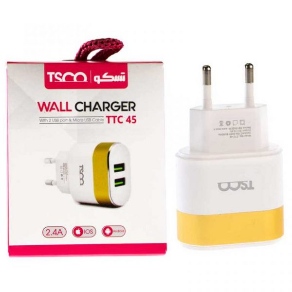 شارژر دیواری تسکو مدل TTC 45 همراه کابل microUSB - تصویر 2