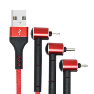 کابل تبدیل USB به MicroUSB/Lightning/USB-C تسکو مدل TC A100 طول 1.2 متر - تصویر 3